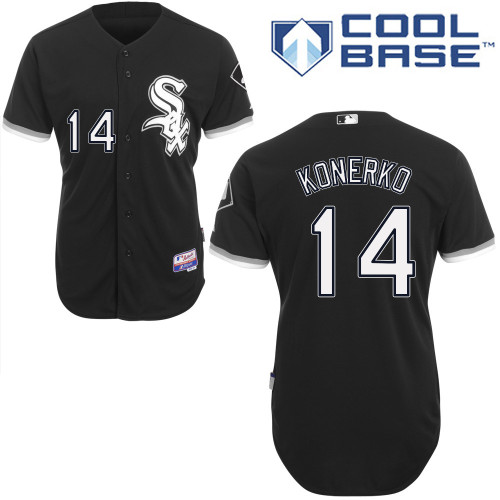 Paul Konerko #14 Youth Baseball Jersey-Chicago White Sox Authentic Alternate Home Black Cool Base MLB Jersey